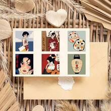 50pcs Spring Doodle Stickers, Personalized Decoration For Guitar, Notebook, Luggage, DIY Scrapbook Supplies Scrapbook Stationery - Multicolor - View 4