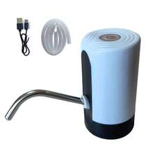 1 个 USB 可充电电动水泵，瓶装水分配器，设计紧凑优雅，安装简便，方便实用，一键操作，蓝光显示，一次充满电可泵送约 6 件 19L 瓶装水，适合家庭和户外露营使用
