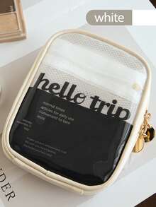 1pc Women's Large Capacity Portable Cosmetic Bag, 2024 New High-End Business Travel Skincare & Toiletry Pouch, Travel Essential, Holiday Essential