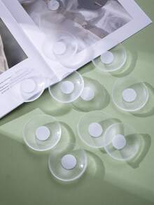 5 Pairs Transparent Nipple Covers, Prevent Nipple Protrusion, Prevent Flashing, Prevent Sagging, Suitable For Wedding Dress, Party, Invisible Silicone Bra Pasties - Clear - View 3