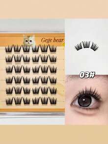24 Animal Series Glue-Free False Eyelashes,Long-Lasting High Viscosity,Curled Natural And Light False Eyelashes - L - View 14