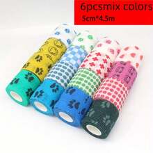 6片/套自粘绷带，透气防水宠物胶带，防止猫狗伤口受潮，呵护宠物安全