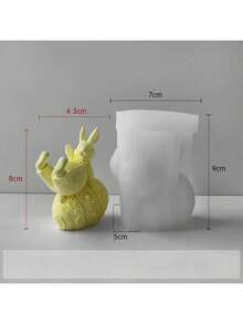 Khuôn silicon hình thỏ dễ thương dùng cho lễ Phục Sinh, thích hợp làm đồ thủ công như nhựa, thạch cao, nến và đồ trang trí. - trắng - Xem 5