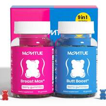 MONTUE Top & Peach Support Combo Pack Multivitamin Gummies For Women | Includes Herbal Extracts & Essential Vitamins | Berry Flavor | 2-Pack (120 Gummies),Weight Loss Products,Gift Box Combo - 組合裝 - 查看 5