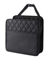 1pc Baby Car Safety Seat Accessory - Faux Leather Hanging Storage Bag, Fashionable Car Accessory, Multi-Function Car Storage Bin, Car Safety Seat Storage Box - Multicolor - View 8