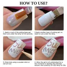 MTSSII 8ml 黑白印花胶，透明印花底胶，双头美甲工具，点钻笔，用于搭配凝胶指甲油打造蕾丝花边图案美甲