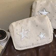 韩版新款INS闪亮星星卡包，简约便携收纳袋，可爱化妆包 - 彩色 - 查看 1