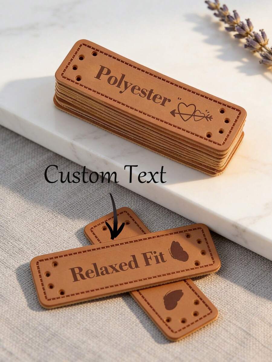 Label Pakaian Kustom, Label Jahit Personalisasi untuk Kerajinan Merajut DIY, Pakaian, Syal, Topi, Tas, Boneka, Celana Jeans, Hoodie, Perlengkapan Jahit, Teks dan Pola yang Dapat Disesuaikan, Label Tenun Kustom - Tambalan - View 1