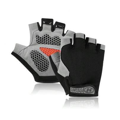 1 par de guantes de fitness unisex, de tela de malla ligera y transpirable, con almohadilla de silicona en la palma antideslizante, adecuados para ciclismo, entrenamiento, conducción