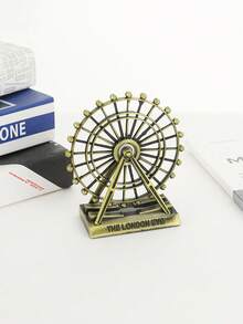 1pc Rotating Metal Ferris Wheel Decor, Vintage Landmark Sculpture, Unique London Souvenir, Metal Statue For Bar, Restaurant, Cabinet, Collectibles, Party Favors, Birthday Gifts, Holiday Gifts, Photo Props - Multicolor - View 6