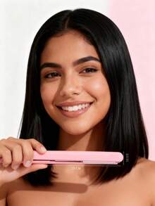 ¡Oferta de Año Nuevo! Miniplancha y rizador de pelo para mujer, pinza compacta para flequillo de doble uso, herramienta portátil para peinar el cabello, colores bonitos. - Multicolor - Ver 8