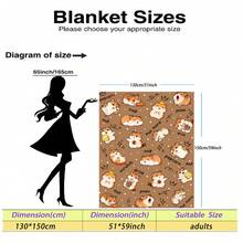 1件仓鼠图案绒毯，柔软保暖舒适的法兰绒毯，适用于沙发、床、汽车、办公室、露营，四季皆宜的礼物 - 彩色 - 查看 15