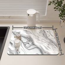 Silicone Dish Drying Mat, Heat Resistant Countertop Trivet, Quick Dry Pad For Kitchen Table, Bar, Coffee Machine, Non-Slip & Waterproof, Easy To Clean - Color - View 17