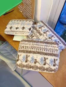 Bohemian-Style Plush Laptop Bag, IPad Bag, Laptop Bag, Laptop File Bag, Laptop Case, Laptop Bag, 11 13 14 15.3 15.6 Inch Portable Desktop Computer Bag, Mac Book Tablet Computer Bag Laptop Sleeve Laptop Cover Water Resistant Travel Essentials - Multicolor - View 5