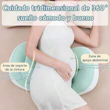 FIAN Almohada Embarazo almohada para embarazada para dormir Artículos Esenciales para embarazo para dolor de espalda y piernas embarazadas caderas apoyo para el vientre Lavables y Ajustables rosa - Verde - Ver 5
