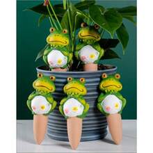4 Pack Plant Watering Devices Frog Shape Terracotta Watering Spikes Vacation Self Watering Planter Insert Automatic Plant Waterer For Indoor Outdoor Plants Big Frog - Big Frog - View 7