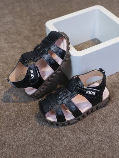 Toddler/Little Kids' Closed Toe Beach Sandals, Soft Sole Non-Slip Summer Shoes For Boys And Girls