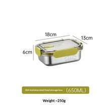 Kotak Penyimpanan Makanan Stainless Steel 304, Kedap Udara, Anti Bocor, Dengan Tutup, Kapasitas Besar, Kotak Penyimpanan Kulkas, Bentuk Persegi Panjang, Terbagi, Kompatibel dengan Freezer. - MultiWarna - View 11