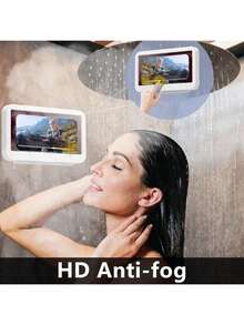 2Pcs Nordic Minimalist Style Pure White Wall-Mounted 360° Rotatable Phone Holder Thickened ABS Material Stable & Drop-Proof Kitchen Cooking/Bathroom Washing Compatible With 14/13/12/11 Pro Series Father's Day Practical Item Bathroom Accessories - Multicolor - View 9