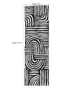 Giấy dán tường họa tiết trừu tượng/hoa văn đen trắng, giấy dán tường kẻ sọc hình học hiện đại có thể tháo rời, tranh trang trí nhà cửa, trang trí phòng, decal dán tường chống thấm nước, tranh tường trang nhã, trang trí nhà cửa, tranh nghệ thuật treo tường, trang trí tường, kích thước 17,7 inch x 9,8 feet. - Nhiều màu - Xem 14