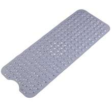 40 X 100 Cm Grey PVC Non-Slip Shower Mat With Suction Cups - Long Rectangular Design For Home Use - Grey - View 5