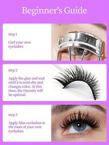 5 Pairs Eid Mubarak Soft Natural Curly Wispy Eyelashes, Adhesive-Free - Black - View 6