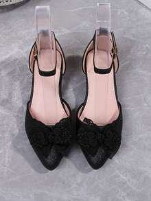 2026 New Bowknot Princess High Heel Shoes, Vintage Hollow Out Women's Sandals For Spring, Summer And All Seasons - Black - View 8