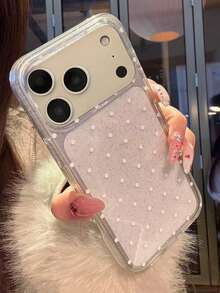 Stylish Glitter Polka Dot Clear Soft Phone Case Compatible With IPhone 17 Pro Max 17 Pro 17 16 15 14 13 12 Pro Max 11 Protective Shockproof Back Gift - Clear - View 4