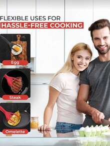 1pc 2-In-1 Steak Tongs And Spatula, Multifunctional Non-Stick Kitchen Food Flipper, Barbecue Tongs, Pancake And Egg Turner, Cooking Tool For Steak, Bread, Fish, Toast And Sandwiches - Multicolor - View 7