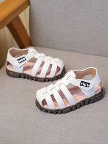 Toddler/Little Kids' Closed Toe Beach Sandals, Soft Sole Non-Slip Summer Shoes For Boys And Girls - Beige - View 4