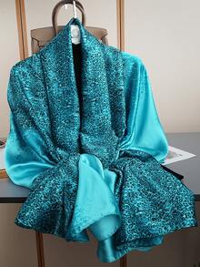 1pc Fashionable Outdoor Shawl, Windproof Scarf, New Printed Scarf, Luxury Sunscreen Neck Gaiter, 85*180CM, Women Silk Scarf - Multicolor - View 13