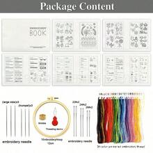 1 Set Embroidery Sewing Beginner's Guide Book, Adult Creative Sewing Book, DIY Sewing Pattern Book, Embroidery Sewing Kit, Comprehensive Sewing Handbook, Durable Cloth Cover, Embroidery Sewing Book