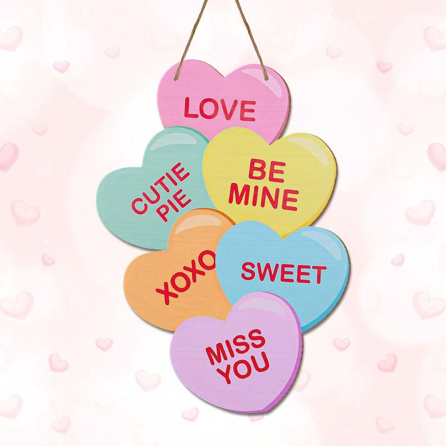 Heart-Shaped Wooden Wreath Doorplate, New Arrival Hot Selling Home Decor, Holiday Gift