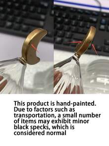 CMYD Studio 1pc Handmade Moon Glass Candy Storage Jar, Chocolate & Nuts Container, Luxury Simple Design, Suitable For Kitchen Condiment Storage, Living Room Dining Table Decor, Home Accessory, Gift