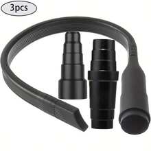 3pcs Universal Vacuum Cleaner Hose Adapter Kit - 25 Inch Flexible Crevice Tool Attachments - Fits 1-1/4 Inch Or 1-3/8 Inch (32mm-35mm) Vacuum Hose Connectors - Flat Crevice Nozzle Interface - Multicolor - View 1