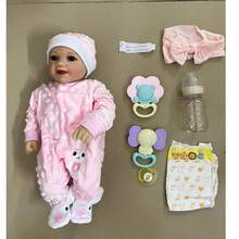 BABESIDE Reborn Baby Dolls Sunny - 17Inch Cute Soft Vinyl Realistic Baby Doll Poseable Smiling Real Life Baby Dolls With Complete Accessories For 3+ Years Old Gifts Realistic Babies,Baby ,Reborn Baby ,Kids Toy,Realistic,Lifelike Baby Dolls,Toys ,Doll Toys - 西瓜粉 - 查看 9