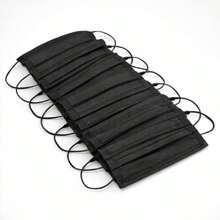 100 Cubrebocas Mascarillas desechables negras, Mascarillas para adultos, Mascarilla contra el polvo, Mascarillas portátiles - Negro - Ver 5