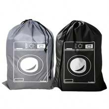 Extra Large Travel Laundry Bag With Drawstring, Heavy Duty Dirty Clothes Storage Bag, Easy To Install Laundry Basket, Travel Essentials, 4 Colors Available. Clear Pattern, Drawstring Closure, Tear-Resistant And High-Quality Polyester, Foldable, Suitable For Travel, Dorm, Cruise, Storage, Laundry Bag, Storage Bag - Multi-color Washing Machine - View 9