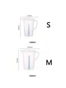 1个微波炉适用塑料量杯，带刻度，大容量烘焙用具 - 白色 - 查看 7