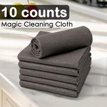 10 Pcs Thickened Magic Cleaning Cloth - Reuseable Microfiber Streak-Free Kitchen Gadgets Cleaning Supplies For Windows, Glass & Kitchen Surfaces