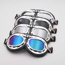 1 par de gafas de motocicleta, gafas de estilo aviador retro para montar, gafas para el festival Burning Man, unisex para adultos - Multicolor - Ver 1