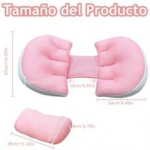 FIAN Almohada Embarazo almohada para embarazada para dormir Artículos Esenciales para embarazo para dolor de espalda y piernas embarazadas caderas apoyo para el vientre Lavables y Ajustables rosa - Verde - Ver 2