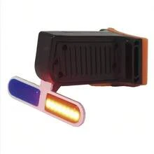 Luz trasera para bicicleta con señales, recargable por USB, control remoto inalámbrico, IPX4, impermeable, LED ultrabrillante, advertencia de, luz trasera para bicicleta para conducción nocturna - Multicolor - Ver 4