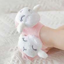 Cute Cartoon Animal 3D Figurine Baby Floor Socks - Multicolor - View 3