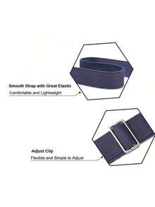 2 Packs Children's Belts, Elastic Waistbands, Suitable For Both Boys And Girls, Adjustable Solid Color Belts. - Multicolor - View 5