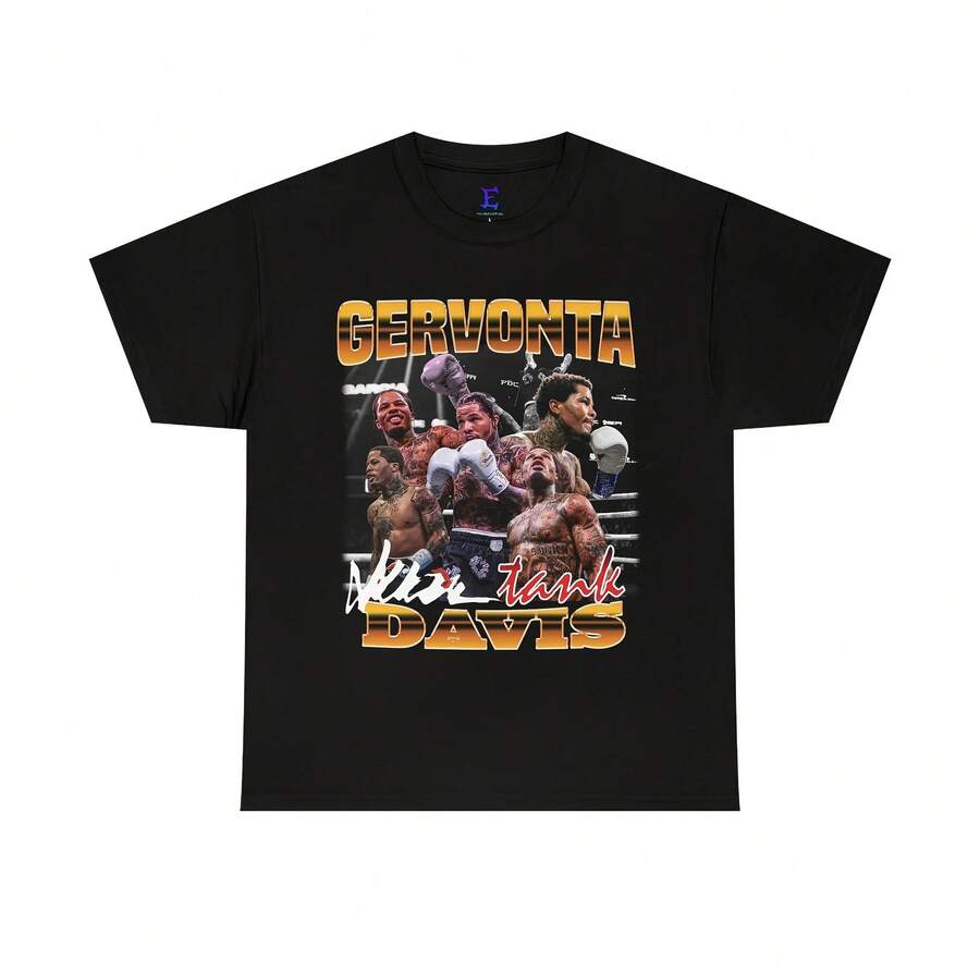Gervonta Tank s Graphic T-Shirt - Negro - Ver 1