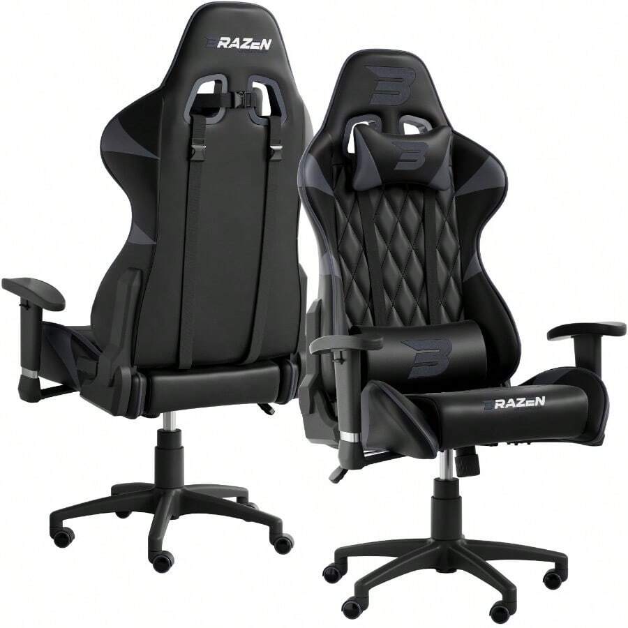 BraZen  Esports Elite PC Gaming Chair - Grey - View 1