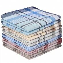 12pcs Men's Handkerchiefs, Soft Cotton Handkerchiefs, Classic Reusable Men's Handkerchiefs, 16x16 Inch Pocket Handkerchiefs, Hand Wash And Machine Wash, Groom, Wedding, Prom, Celebration Party - Multicolor - View 2
