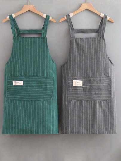 1pc Adjustable Fashion Apron With Pockets, Suitable For Chefs, BBQ Enthusiasts, And Barbers, Applicable For Kitchen, Summer Beach Party, Food, Camping, Organizing, Home Decor, Kitchen Supplies And Other Scenarios