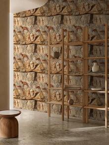 1卷 1米/3米/5米 复古棕黄色石纹艺术风格壁纸，适用于家居装修、房间装饰、橱柜翻新、浴室装饰，防水、防污、柔韧、易清洁、自粘壁纸 - 彩色 - 查看 7